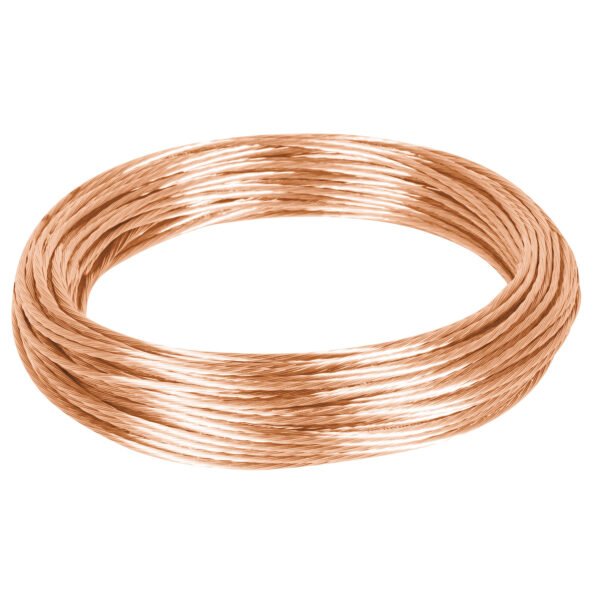 Metro de cable desnudo de cobre calibre 12 AWG rollo 25 m 40049