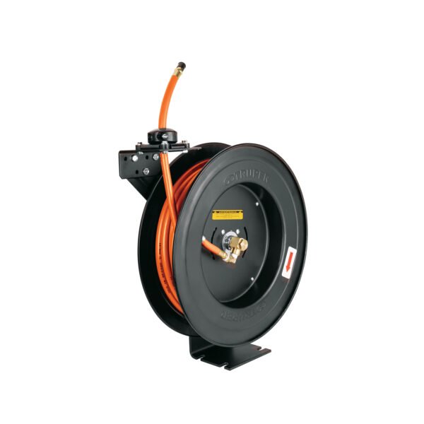 Manguera para compresorde hule15m x 3/8carrete retráctil 10388