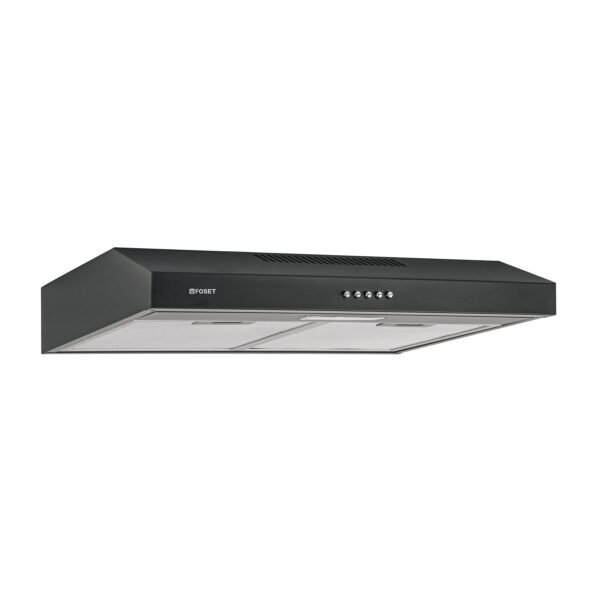 Campana extractora 60 cm empotrable negra Foset 49488