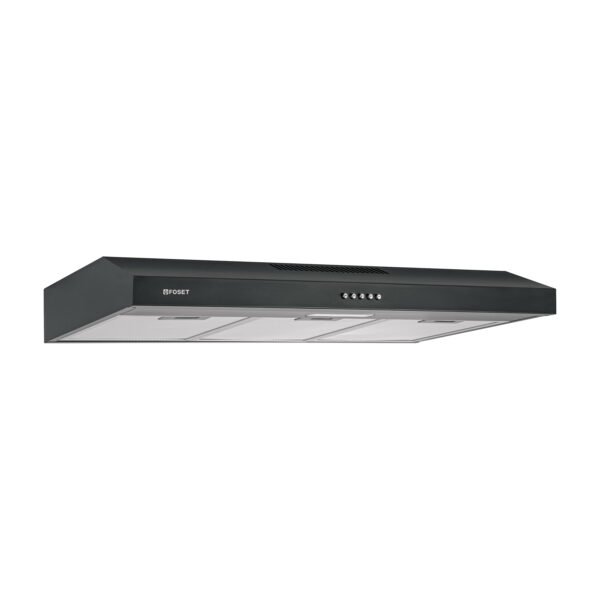 Campana extractora 80 cm empotrable negra Foset 49487