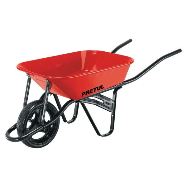 Carretilla 3.5 ft3 rojaangosta imponchable tubularPRETUL 20674