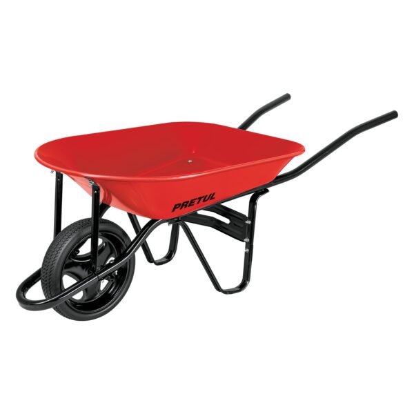 Carretilla 4 ft3 rojaimponchablebastidor tubular PRETUL 20629