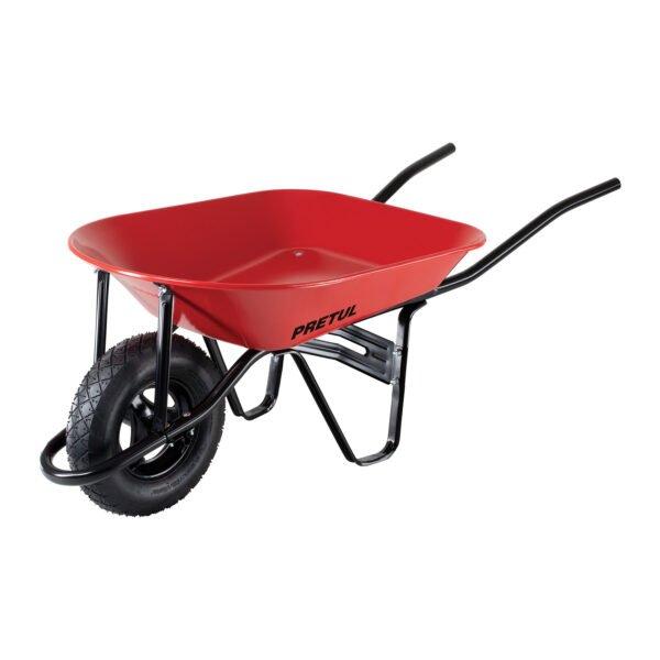 Carretilla 4 ft3 rojaneumáticabastidor tubular PRETUL 20628