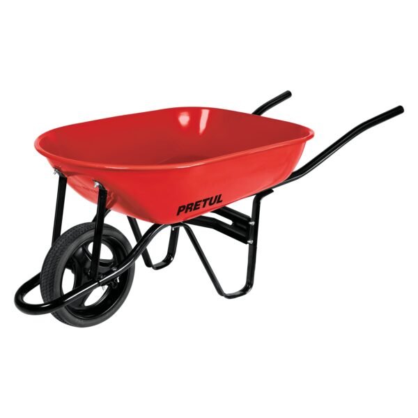 Carretilla 5.5 ft3 rojaimponchablebastidor tubular PRETUL 20630