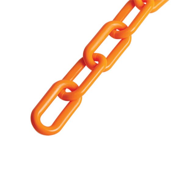 Metro de cadena de 8 mm de plástico naranja carrete de 25 m 44185