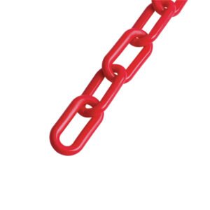 Metro de cadena de 8 mm de plástico roja carrete de 25 m 44186