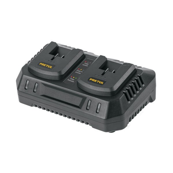 Cargador dual de baterías de ion litio 20V PRETUL 29919