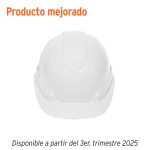 Casco de seguridad ventilado ajuste de matraca blanco 101258