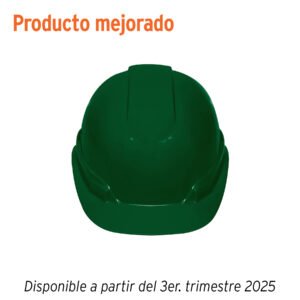 Casco de seguridad ventilado ajuste de matraca verde 101270
