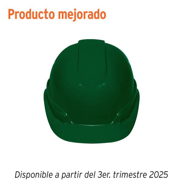 Casco de seguridad ventilado ajuste de matraca verde 101270