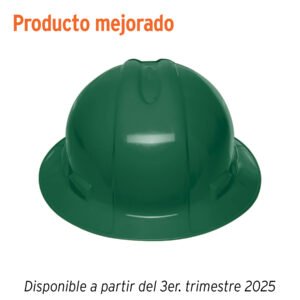 Casco de seguridad ala ancha verde Truper 10572