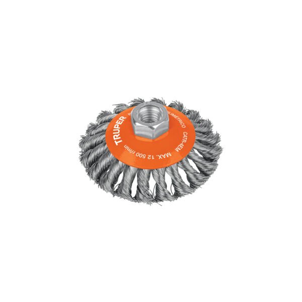 Carda tipo cónico 4 alambre trenzado multi-rosca TRUPER 14188