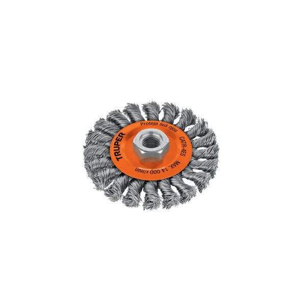 Carda circular 4 alambre trenzado eje 5/8-11 Truper 17527