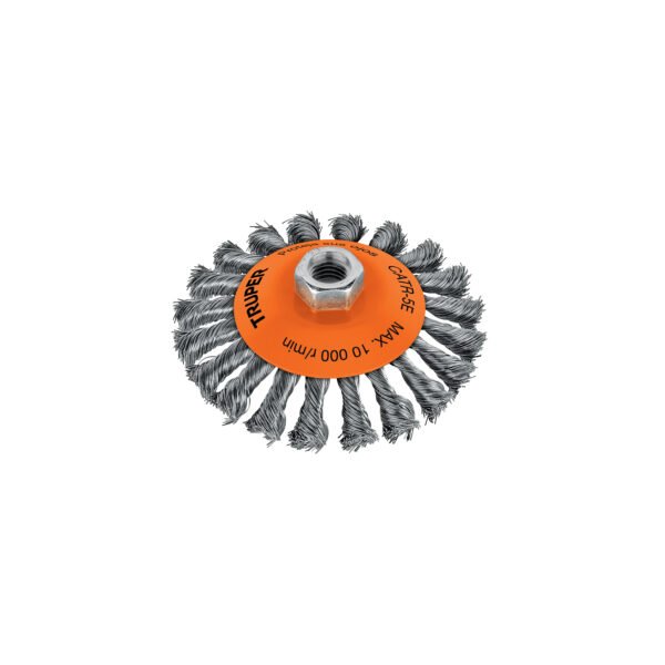 Carda tipo cónico 5 alambre trenzado eje 5/8-11 Truper 14191