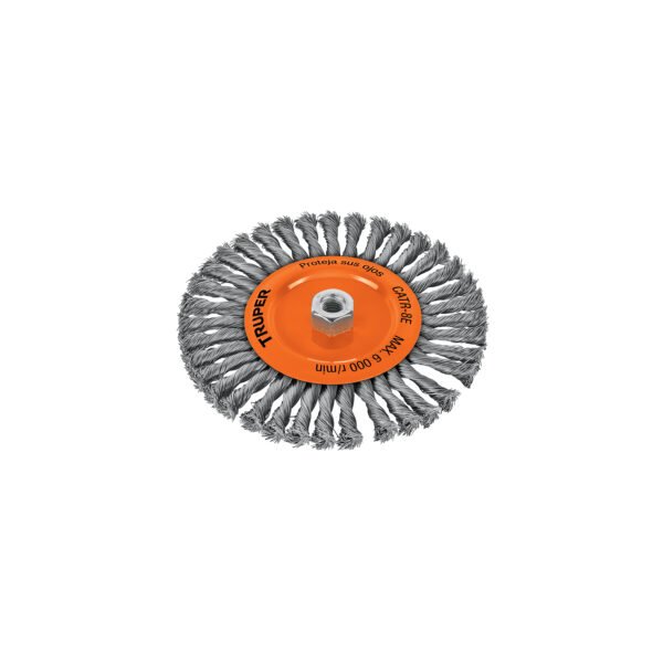 Carda circular 8 alambre trenzado eje 5/8-11 Truper 17528