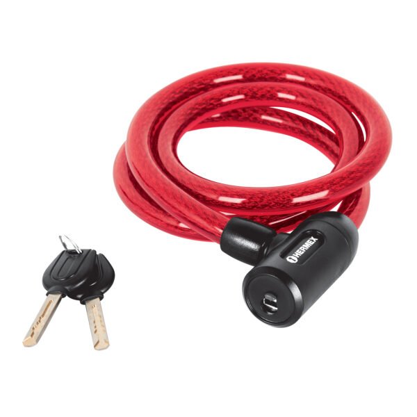 Candado de cable con llave 15mm X 1.20 m HERMEX 43920