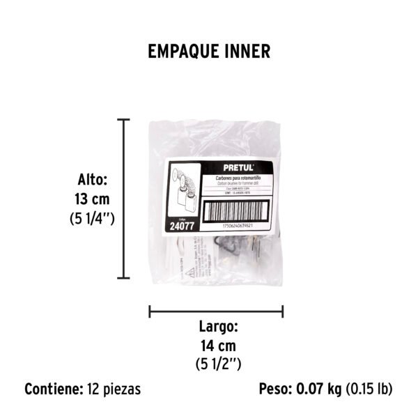 Bolsa con 2 carbones de repuesto para ROTO-1/2P4 PRETUL 24077