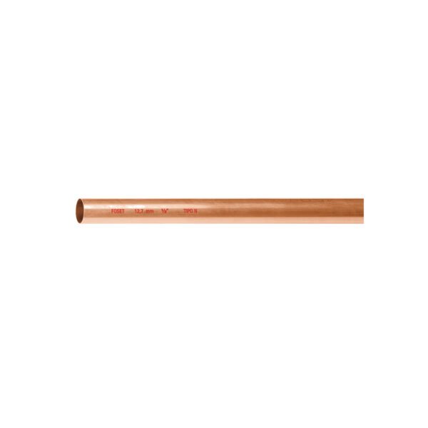 Tubo de 1/2 de cobre tipo N de 3m 0.5kg FOSET 48151