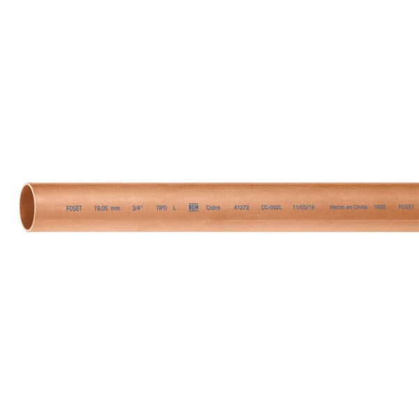Tubo de 3/4 de cobre tipo L de 3m 1.9kg FOSET 41272