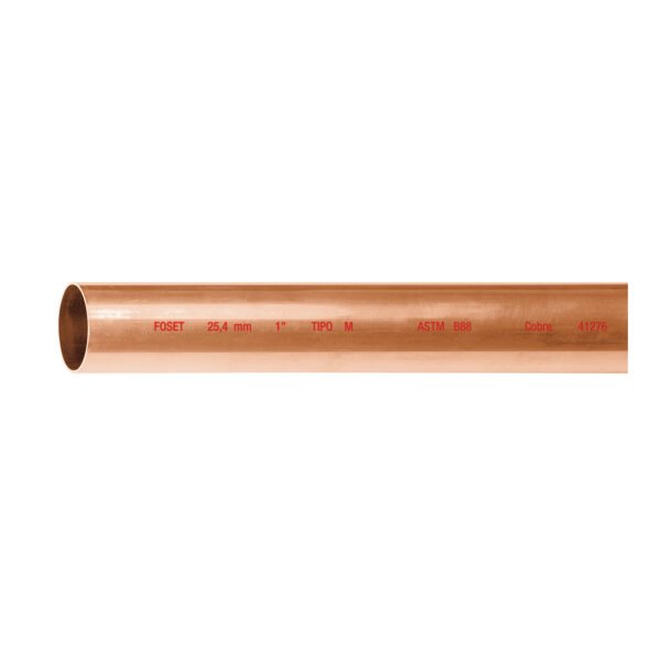 Tubo de 1 de cobre tipo M de 3m 2.0kg FOSET 41276