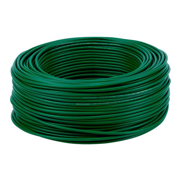 Rollo de 100 metros de cable THW CCA 12 AWG verde Basic 40215