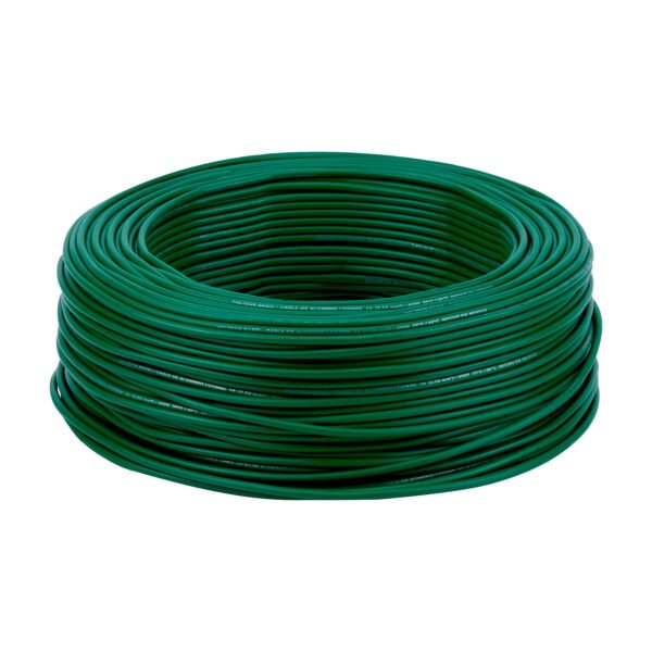 Rollo de 100 metros de cable THW CCA 14 AWG verde Basic 40219