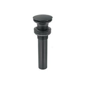 Contra p/lavabo 1-1/4 sin rebosadero hongo latón negro 45700