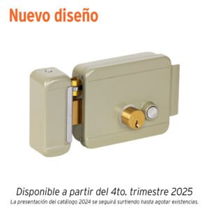 Cerradura electromecánica con botón izquierda HERMEX 47977