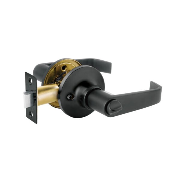 Cerradura manija Siena p/baño negro cilindro latón 49429