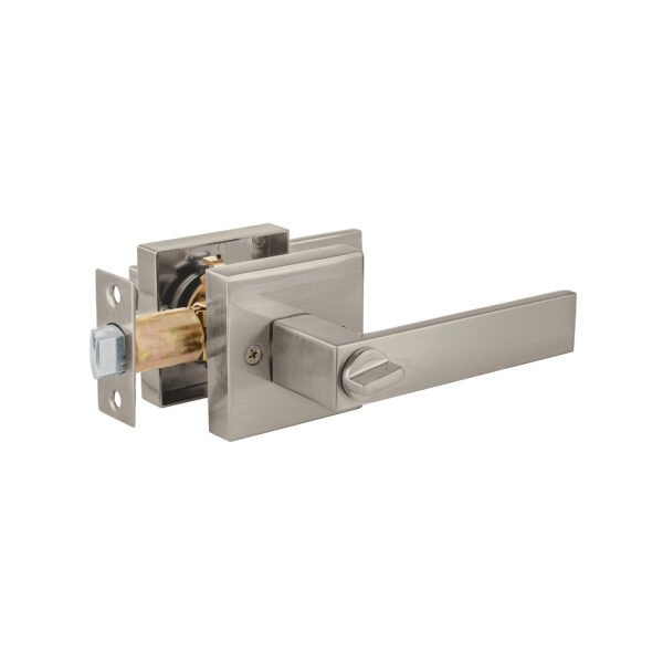 Cerradura manija Módena p/recámara níquel satin HERMEX 43995