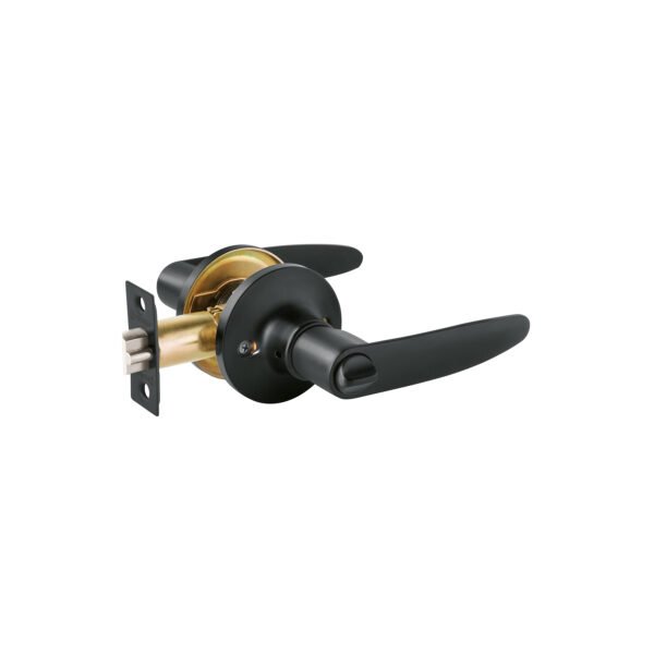 Cerradura manija Turín p/recámara negro cilindro latón 49852