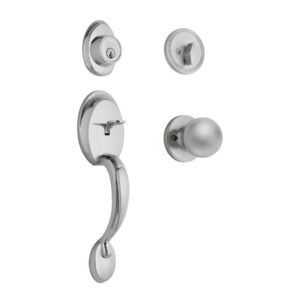 Jaladera y perilla Berna llave-mariposa cromo mate BASIC 23675