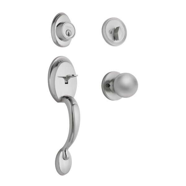 Jaladera y perilla Berna llave-mariposa cromo mate BASIC 23675