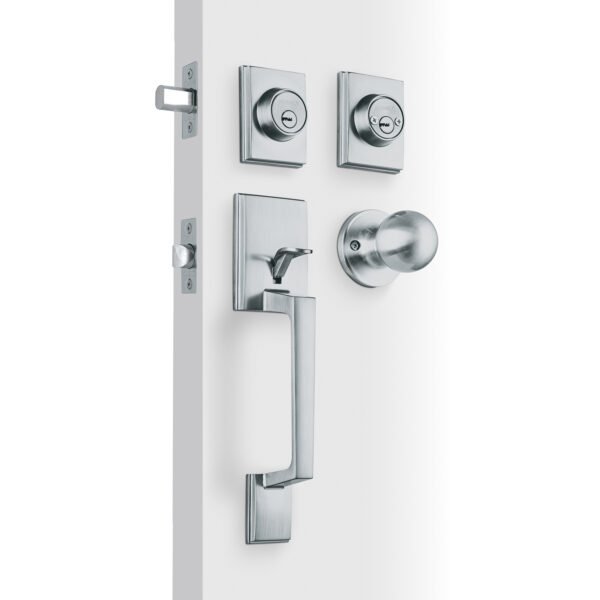 Jaladera y perilla Porto llave-llave cromo mate Hermex 45279