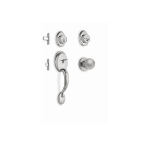 Jaladera y perilla Berna llave-llave cromo mate BASIC 23674