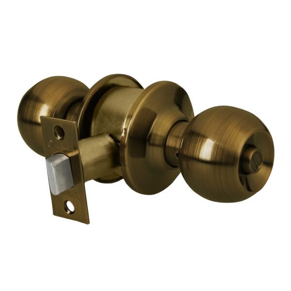 Cerradura tipo esfera para baño latón antiguo HERMEX 43468