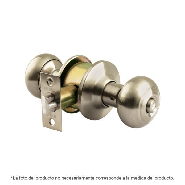 Cerradura tipo oval para entrada níquel satín Hermex 44052