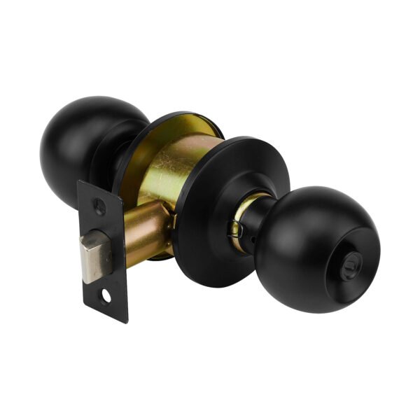 Cerradura pomo negro esfera baño HERMEX 47911