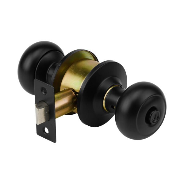 Cerradura pomo negro oval baño HERMEX 47914