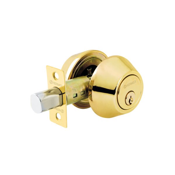 Cerrojo llave-llave latón brillantellave tradicional HERMEX 23610