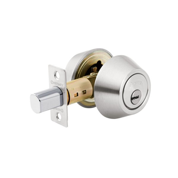 Cerrojo llave-llave cromo mate llave de puntos HERMEX 43602
