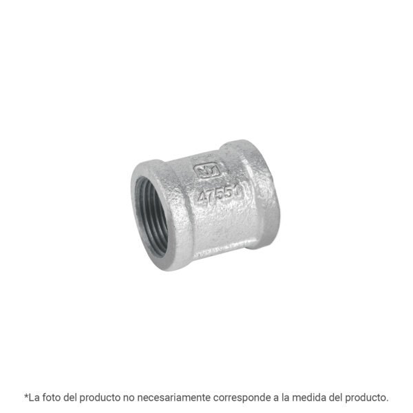 Cople reforzado de acero galvanizado de 1/4 FOSET 43965