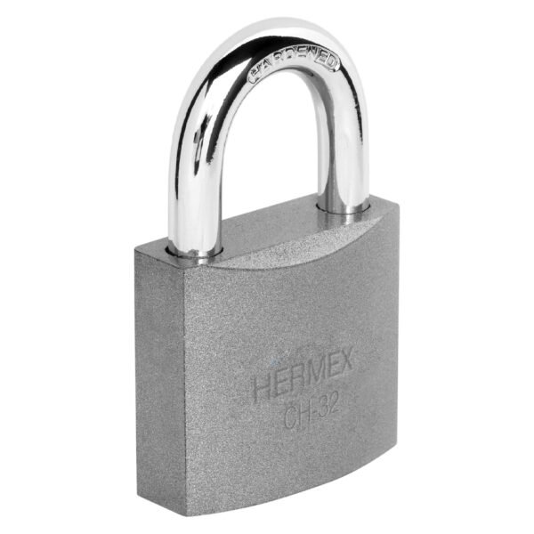 Candado de hierro 32 mm gancho corto en caja HERMEX 43791