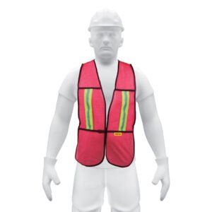 CHS-200R.jpg Chaleco de seguridad con cintas reflejantes rojo Pretul 21028