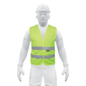 Chaleco de seguridad verde con cintas de alta visibilidad 14425