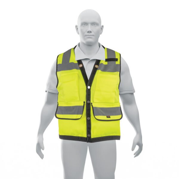 Chaleco seguridad reforzado verde con bolsas G Expert 13483