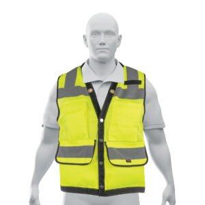 CHS-800V-M.jpg Chaleco seguridad reforzado verde con bolsas M Expert 13482