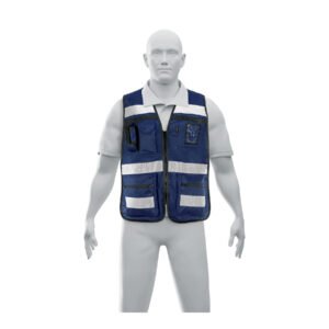 Chaleco brigadista con cintas reflejantes color azul marino 14667