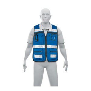 Chaleco brigadista con cintas reflejantes color azul rey 14670