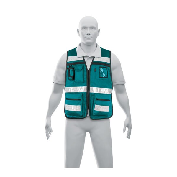 Chaleco brigadista con cintas reflejantes color verde 14664
